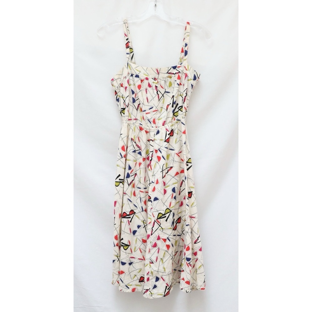 Cooperative novelty print summer dress cotton M medium sunglasses beach retro
